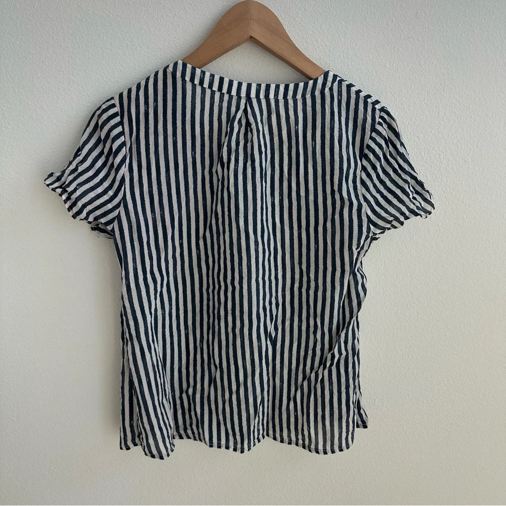 Banana Republic Striped Navy and White Blouse - Picture 7 of 7